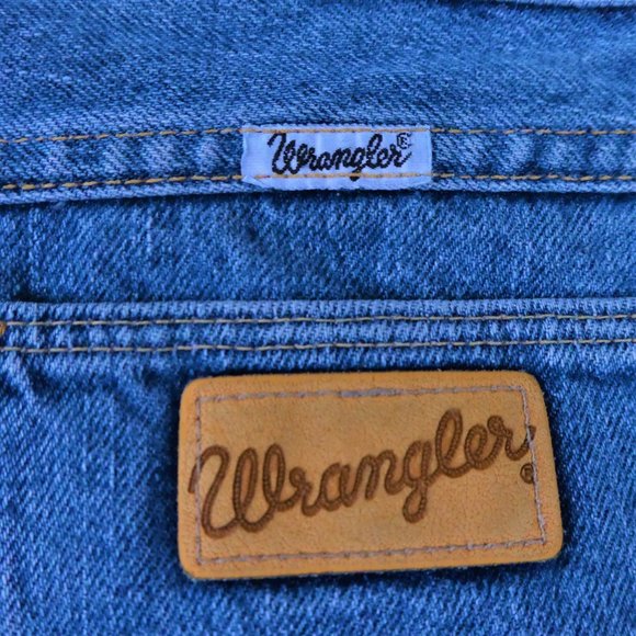 28 x 32 Vintage Wrangler USA Jeans Ultra High Waist Cotton Back Pocket Patch - Picture 5 of 10